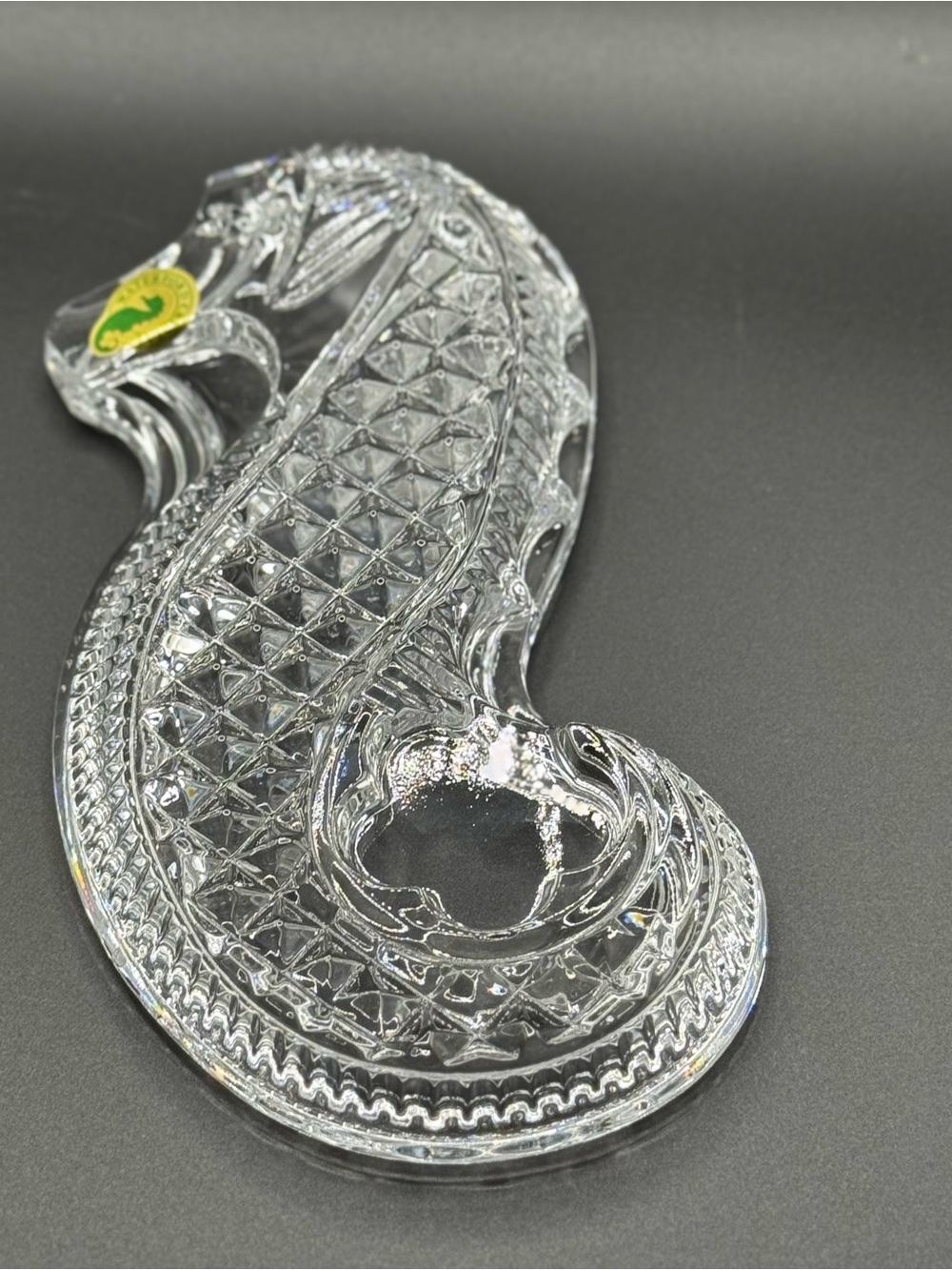 Waterford Crystal Seahorse Covered Dish